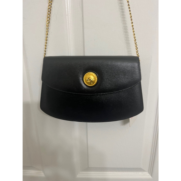 Vintage TAKEO de 365 Black Genuine Leather Handbag